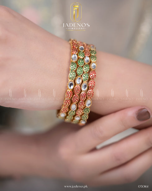 The Roohi Pearl Bangles- 4 Pieces